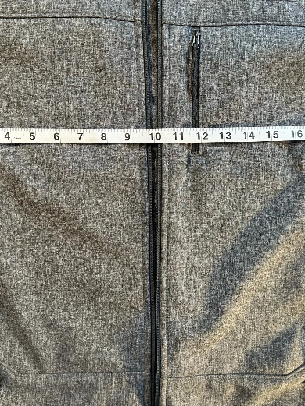 Men's North Face  Windwall Fleece Lined Gray Zip‑Front Casual Jacket